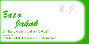 bato jakab business card